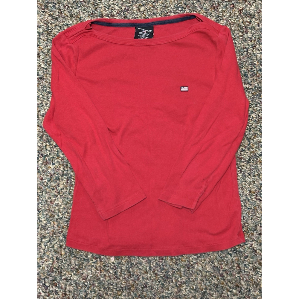 Ralph Lauren Polo Jeans Co. Red 3/4 Sleeve Tee Shirt Women’s M Y2K - Picture 9 of 9